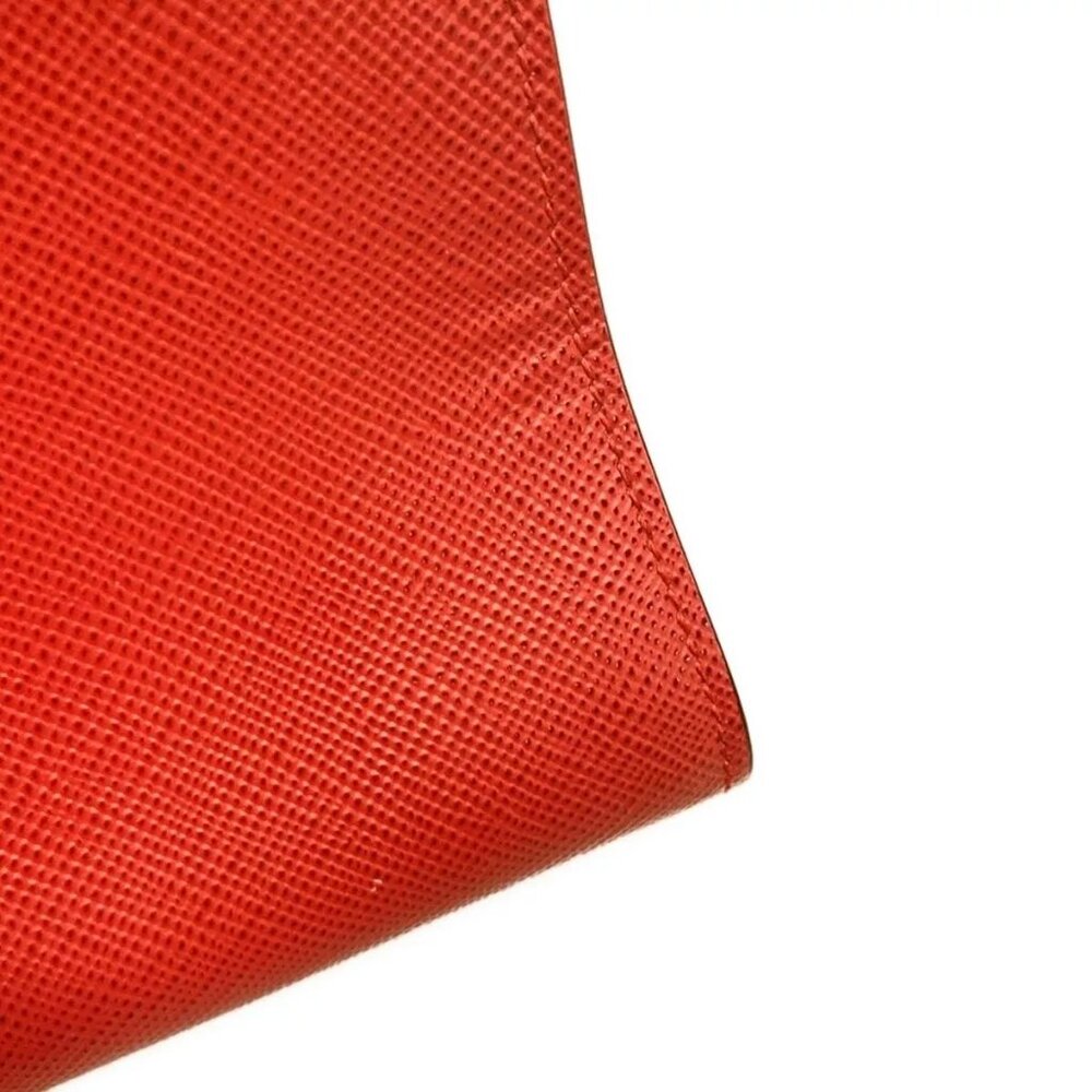 100% Authentic PRADA Monochrome Bag Red Saffiano Leather Handbag - Picture 8 of 14